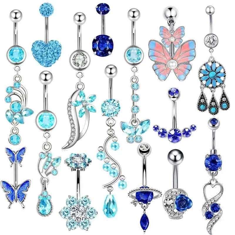 1 Piece Belly Rings Minimalist Color Block 304 Stainless Steel Inlay Zircon
