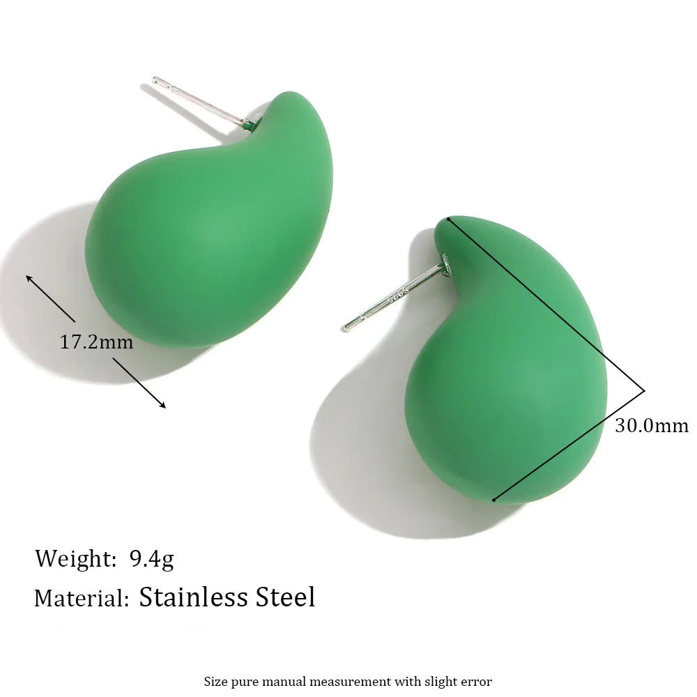 Fashion Circle Geometric Stainless Steel Stud Earrings