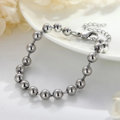 Minimalist Round Stainless Steel 18K Gold Plated Bracelets In Bulk