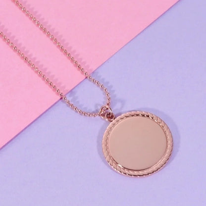 Stainless Steel 18K Gold Plated Lady Minimalist Geometric None Pendant Necklace