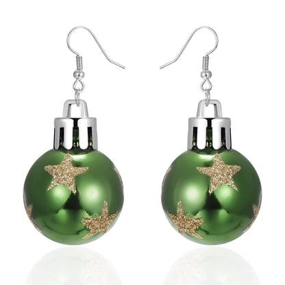 1 Pair Cute Star Stripe Snowflake Resin Ear Hook