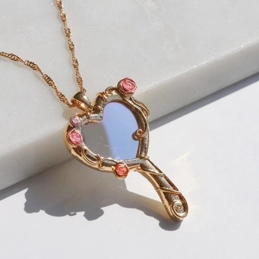 Cute Heart Shape Copper Plating 18k Gold Plated Pendant Necklace