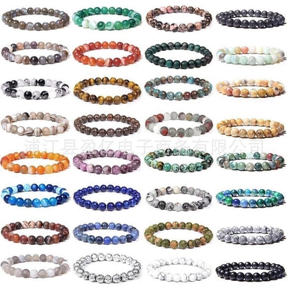 Fashion Solid Color Natural Stone Beaded Bracelets
