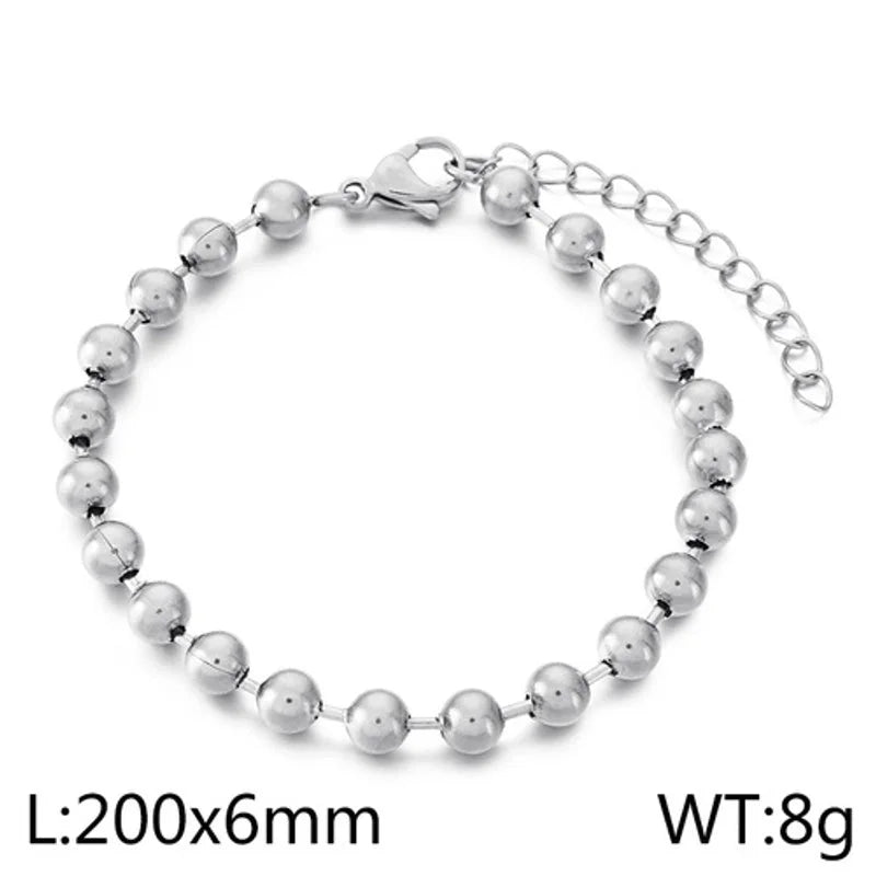 Basic Solid Color Titanium Steel 18K Gold Plated Bracelets In Bulk