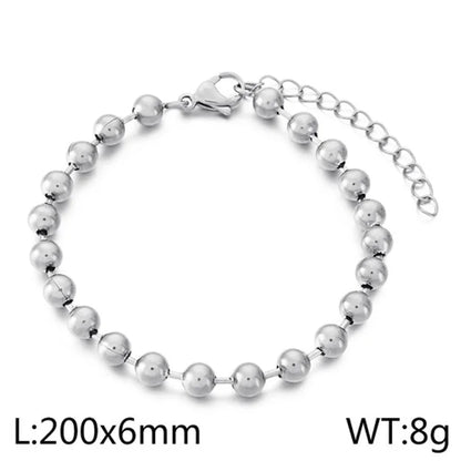 Basic Solid Color Titanium Steel 18K Gold Plated Bracelets In Bulk