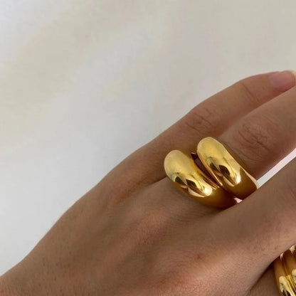 Fashion Solid Color 304 Stainless Steel Stainless Steel Rings