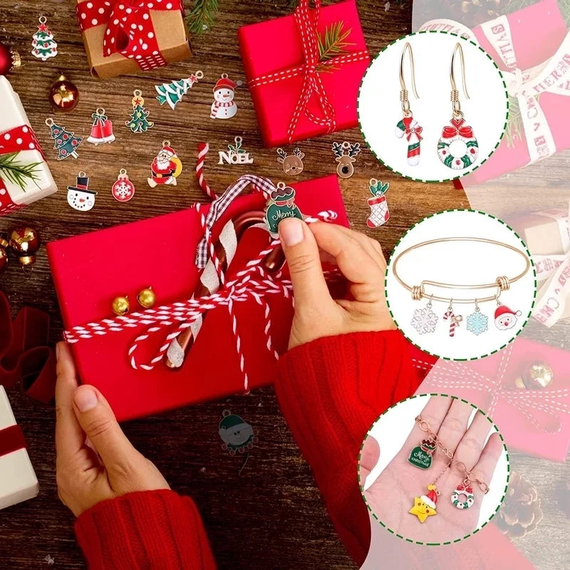 1 Piece Alloy Christmas Tree Santa Claus Christmas Socks Pendant Jewelry Accessories