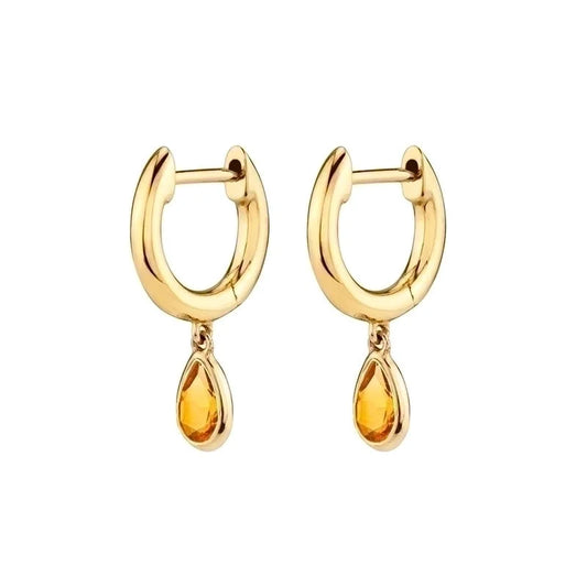 1 Pair Minimalist Water Droplets Plating Inlay Copper Zircon Gold Plated Drop Earrings
