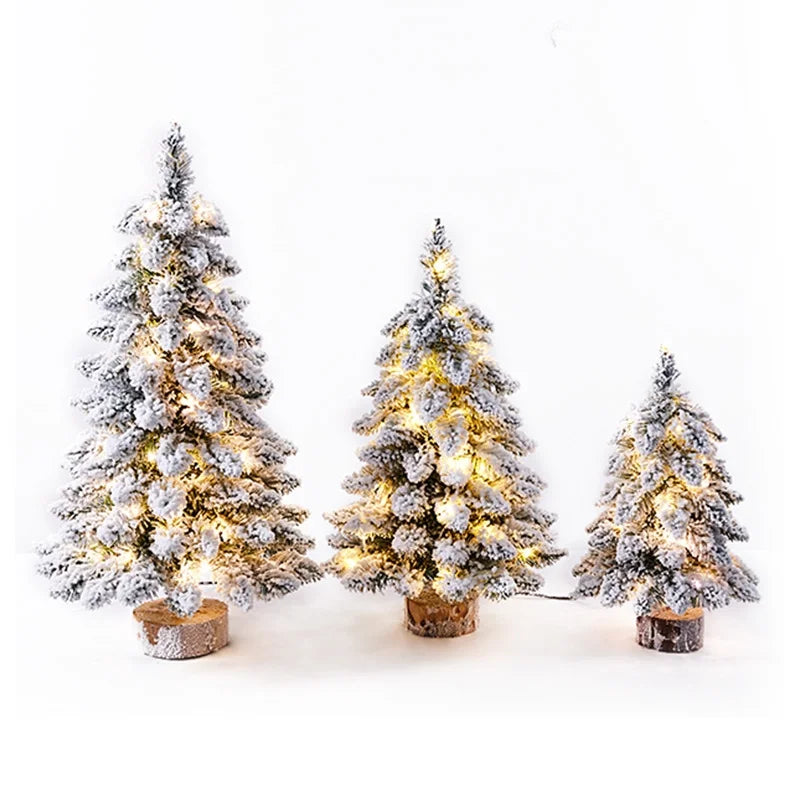 Factory Direct Christmas Small Flocking Tree Mini Christmas Tree Dedicated For Drooping Nordic Style Christmas Tree
