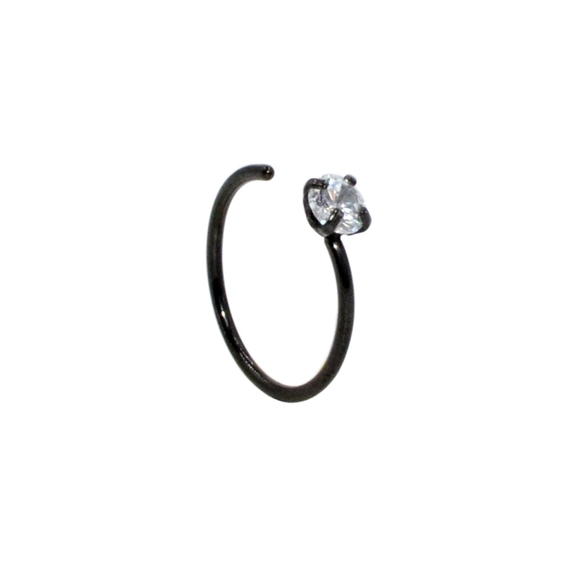 1 Piece Nose Rings & Studs Casual Elegant Vacation Geometric 304 Stainless Steel Plating Zircon 18K Gold Plated Nose Rings & Studs