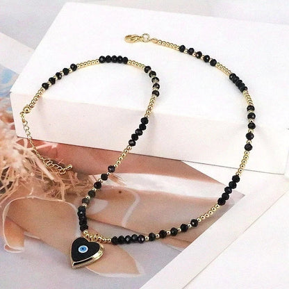 Elegant Vintage Style Eye Copper Plating Gold Plated Pendant Necklace