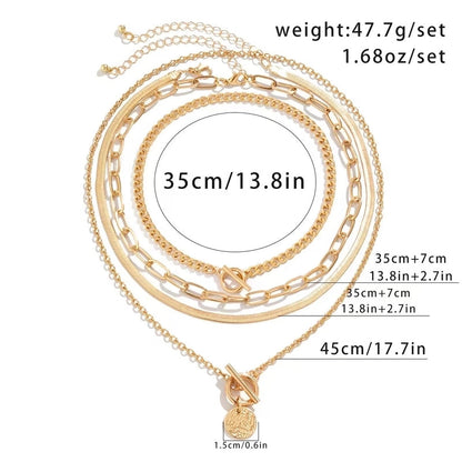 CCB Alloy Copper Gold Plated Silver Plated Hip-Hop Punk Toggle Plating Heart Shape Pendant Necklace Necklace