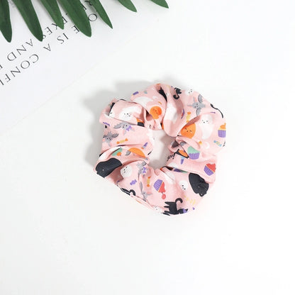 Halloween Cute Funny Pumpkin Bat Skull Hair Tie