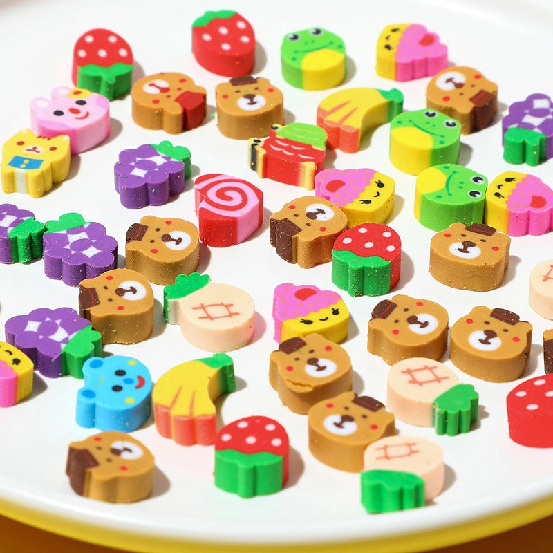 200 Pieces Cute Creative Cartoon Fruit Animal Children's Eraser 1 Piece