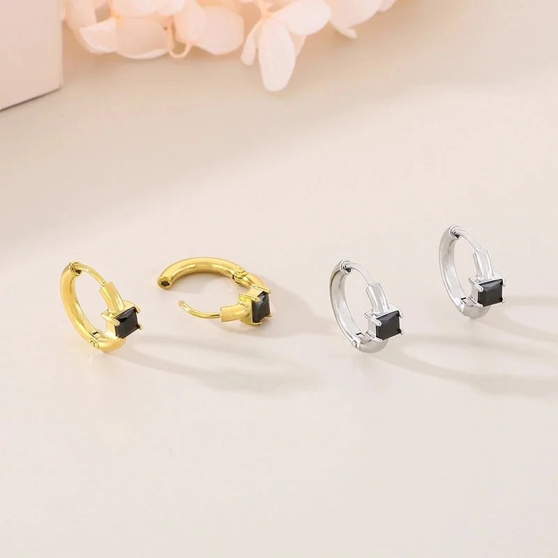 1 Pair Minimalist Commute Geometric 304 Stainless Steel 18K Gold Plated Earrings