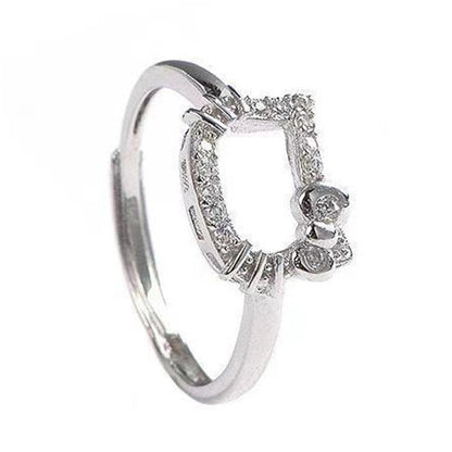 Fairy Style Modern Style Minimalist Moon Heart Shape Butterfly Alloy Copper Gold Plated Silver Plated Artificial Gemstones Artificial Diamond Open Ring In Bulk