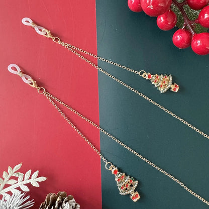 Vacation Christmas Tree Alloy Christmas Women's Glasses Chain