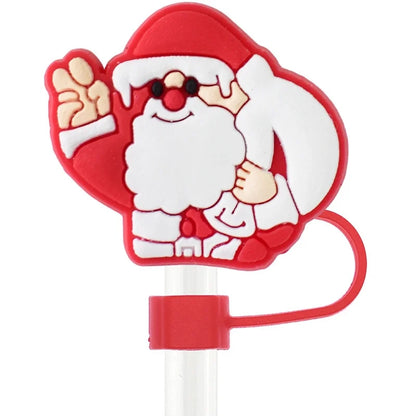 Christmas Casual Cute Pastoral Santa Claus Silica Gel Straw Decorative Cap 10 PCS/Package