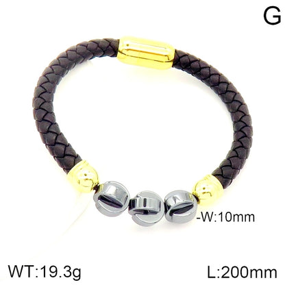 Hip-Hop Rock Punk Scorpion Skull 304 Stainless Steel Pu Leather Halloween Unisex Bangle Men Cord & Leather Bracelets