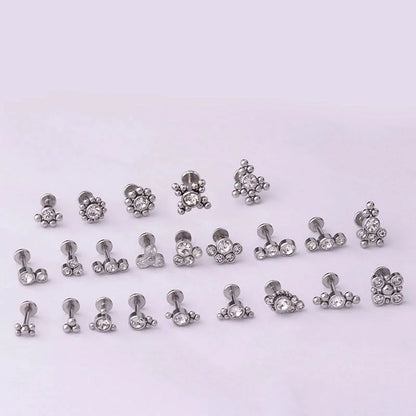Ear Cartilage Rings & Studs Fashion Geometric 316L Stainless Steel Plating