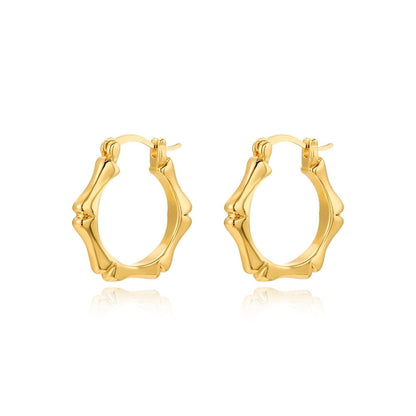 1 Pair Retro Lady U Shape Heart Shape Twist Plating Copper 18k Gold Plated Earrings