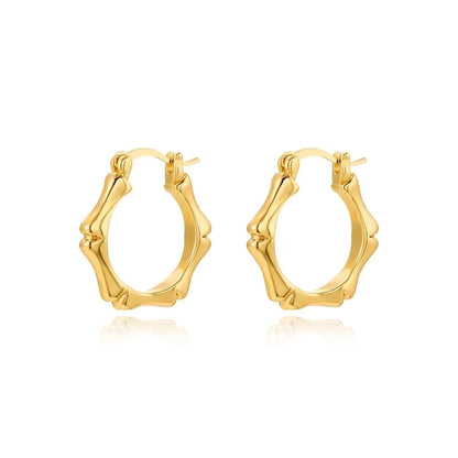 1 Pair Retro Lady U Shape Heart Shape Twist Plating Copper 18k Gold Plated Earrings