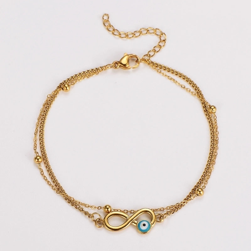 Retro Minimalist Infinity Eye 304 Stainless Steel Bracelets Anklet