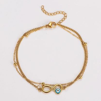 Retro Minimalist Infinity Eye 304 Stainless Steel Bracelets Anklet