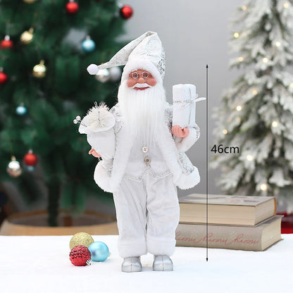 Christmas New 18 Inch 46cm Standing Sitting Santa Claus Doll Christmas Decoration Gift Ornaments
