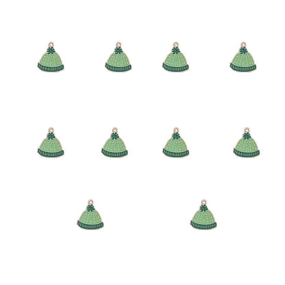 10 PCS/Package 15.9*17.8mm 16*22MM 18.1*19mm Alloy Christmas Hat Christmas Tree Santa Claus Pendant Jewelry Accessories