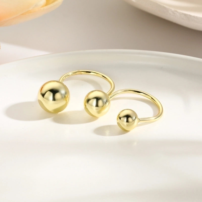 Copper 18K Gold Plated Circle Open Rings