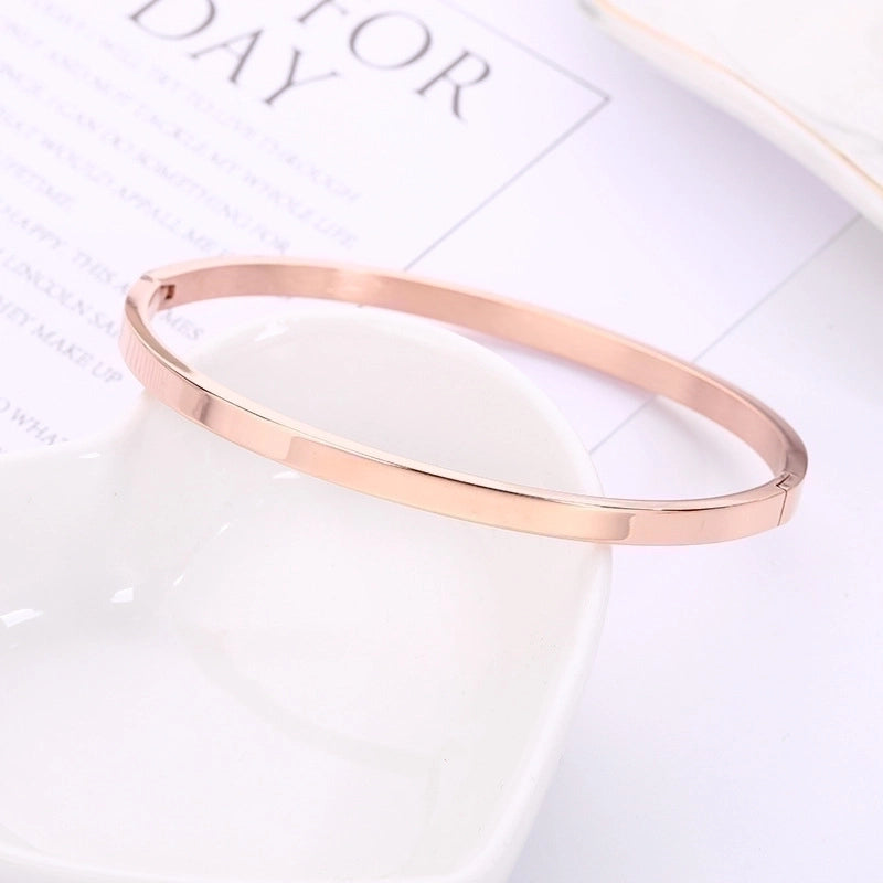 Basic Solid Color Stainless Steel Bangle