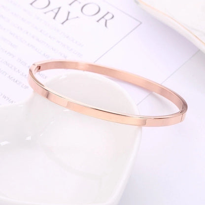 Basic Solid Color Stainless Steel Bangle
