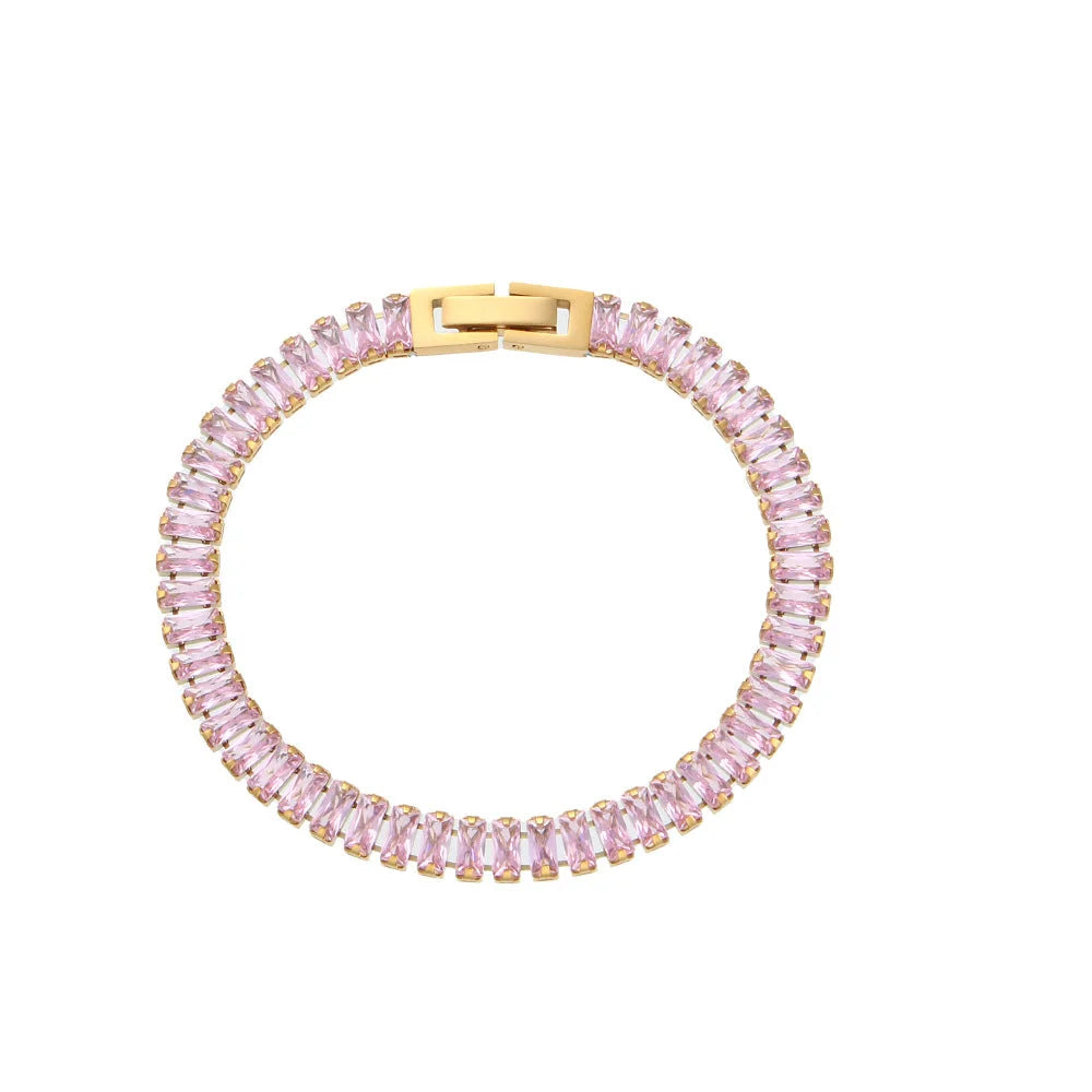 Minimalist Women Geometric Stainless Steel 18K Gold Plated Bracelets