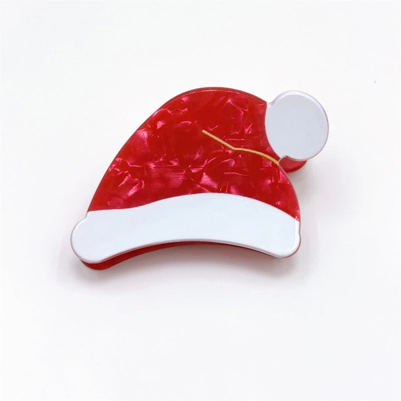 Christmas Minimalist Women's Christmas Tree Santa Claus Arylic Hair Claws