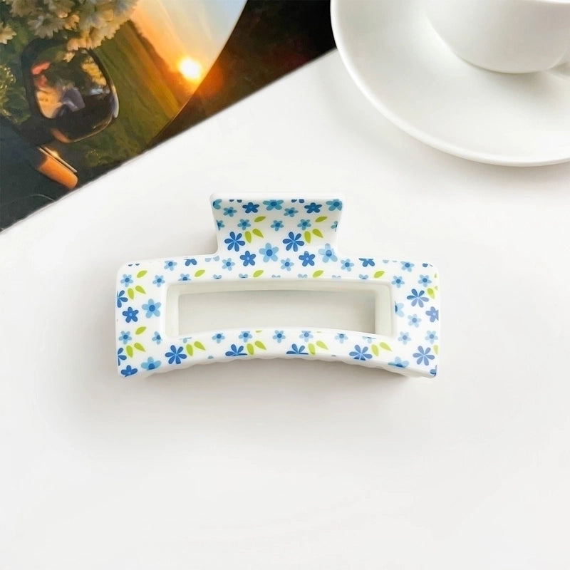 Halloween Minimalist Commute Women's Pumpkin Flower Checkered Plastic Hair Claws