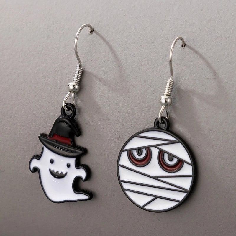 Halloween Pumpkin Ghost Demon Earrings