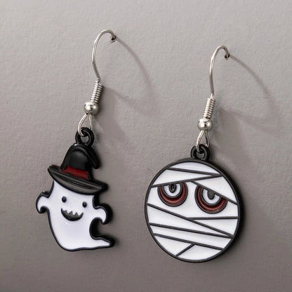 Halloween Pumpkin Ghost Demon Earrings