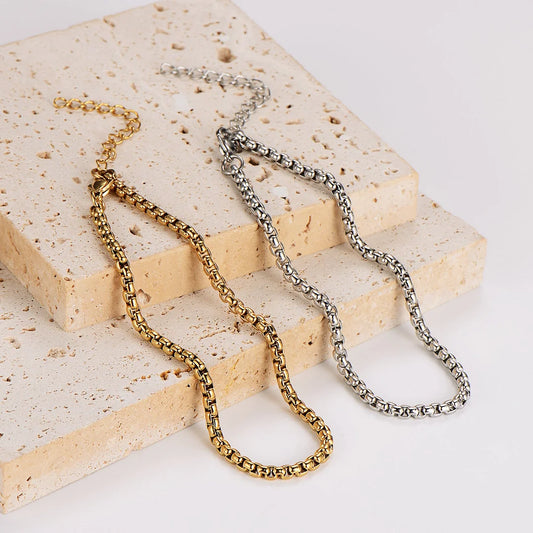 2 Pieces Women Minimalist Geometric 304 Stainless Steel Anklets