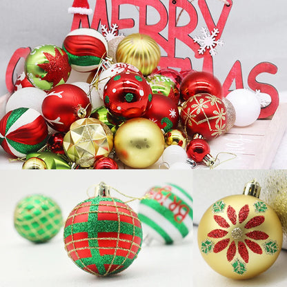 Christmas Decoration 6cm 16pcs Electroplated Plastic Balls Irregularly Shaped Painted Christmas Balls Gift Christmas