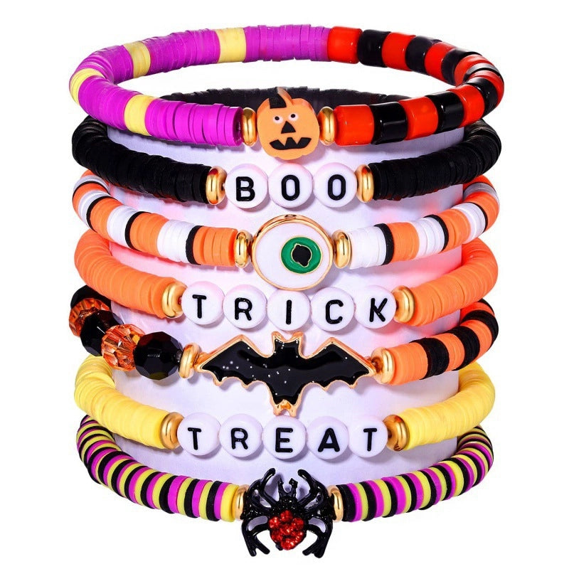 Easter Rabbit Bracelet Colorful Letter Beaded Valentine's Day Love Pendant Christmas Elk Bracelet Suit