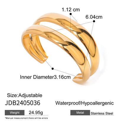 IG Style Circle Stainless Steel Electroplating Bangles