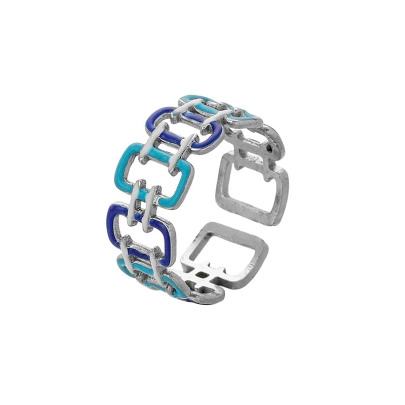 Fashion Geometric Stainless Steel 18K Gold Plated Plating Open Ring