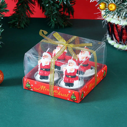 Christmas Christmas Tree Santa Claus Paraffin Christmas Candle 1 Set