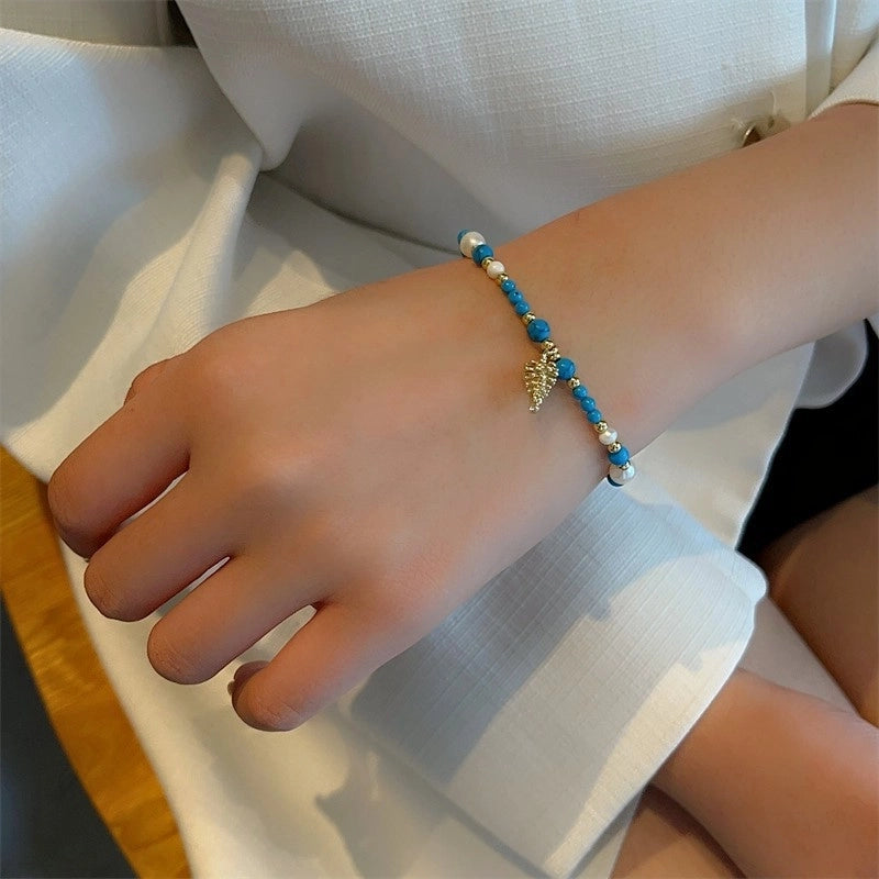 Minimalist Classic Style Round Freshwater Pearl Beaded Bracelets