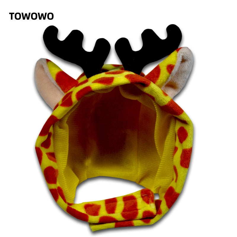 New Year Pet Christmas Hat Cat Cute Head Clothing Products Transformation Panda Small Dog Cat Toy Headgear
