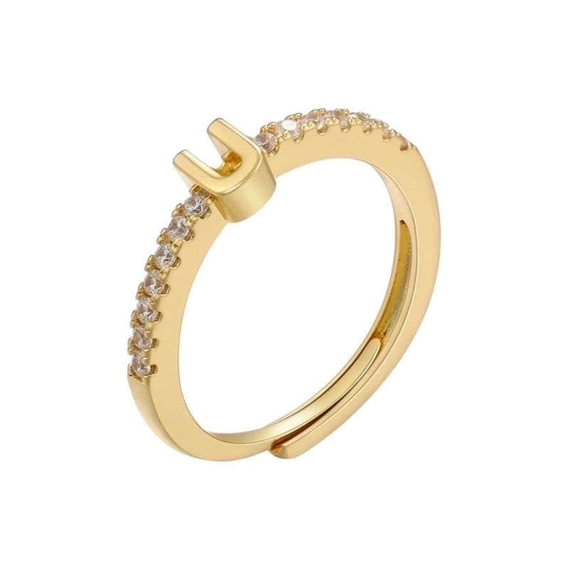 Fashion Geometric Copper Zircon Rings In Bulk