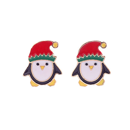 Christmas Cute Minimalist Christmas Tree Santa Claus Snowman Alloy Party Festival