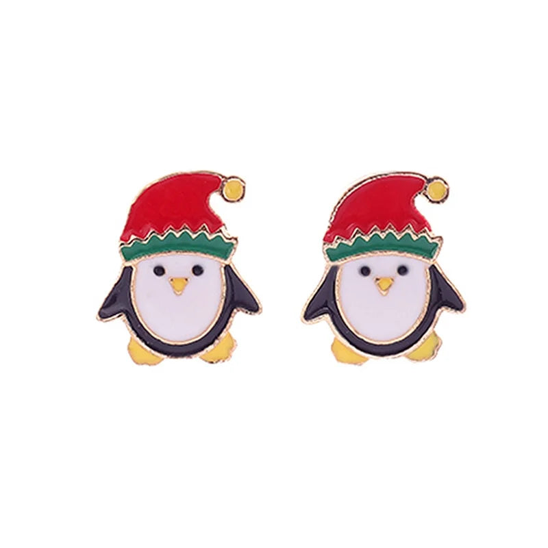 Christmas Cute Minimalist Christmas Tree Santa Claus Snowman Alloy Party Festival