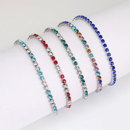 Modern Style Geometric Stainless Steel Handmade Inlay Artificial Gemstones Bracelets Necklace